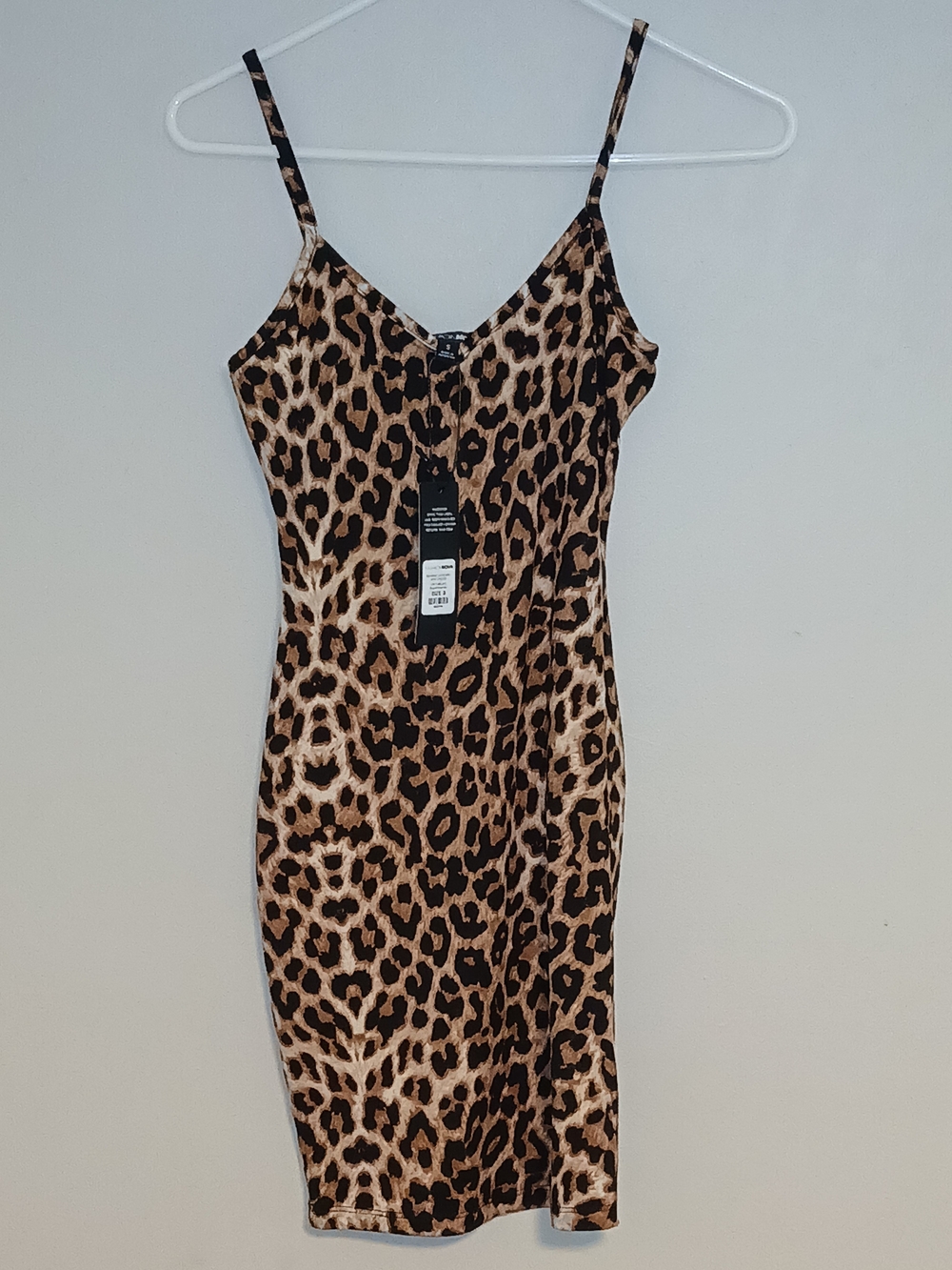 Leopard Print Slip Dress - Brown Animal Print Mini
